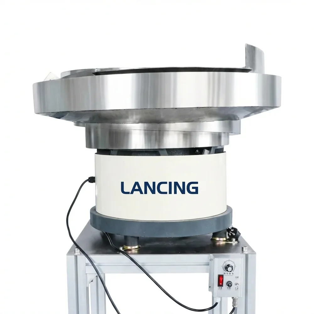 Vibratory bowl feeder close up